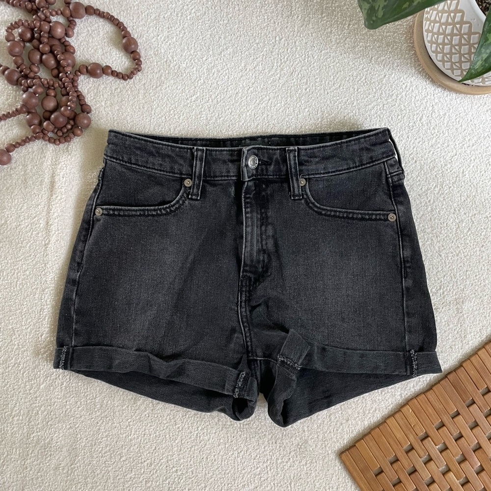 Black High Rise Shorts